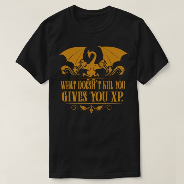 Tabletop RPG Addict XP Dragon Dungeons T-Shirt (Design vorne)