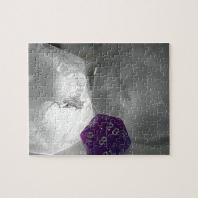 Tabletop RPG | Fantasy Role Player D20 Ice Dice Puzzle (Horizontal)