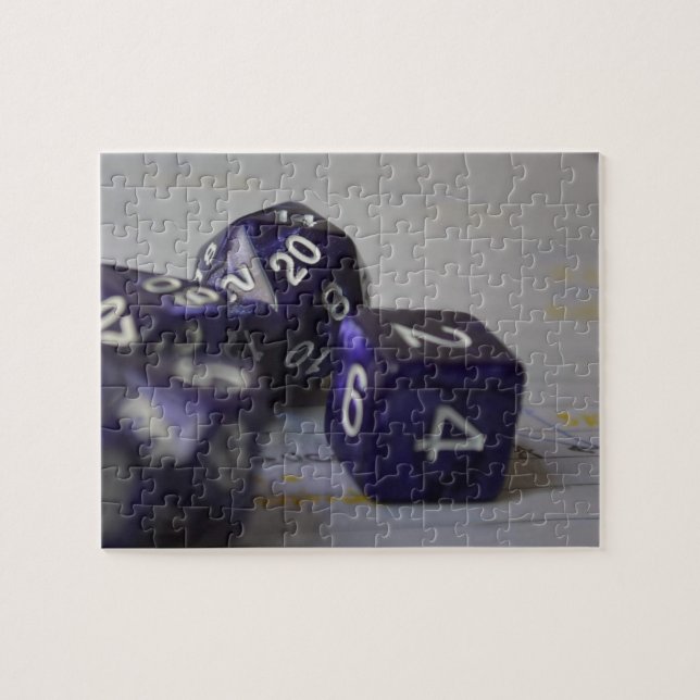 Tabletop RPG | PNP Fantasy Role Player Blue Würfel Puzzle (Horizontal)