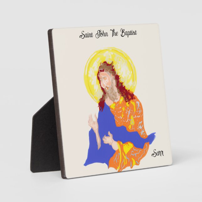 Tabletop W/Canvas : Saint John The Baptist Fotoplatte (Vorderseite)