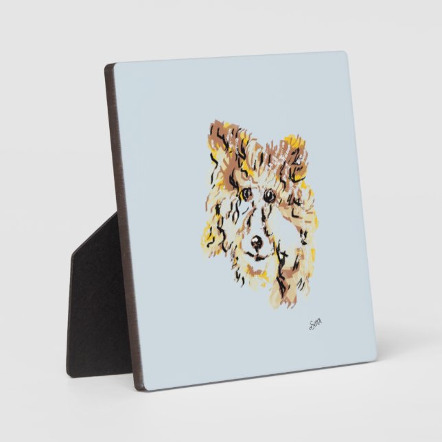 Tabletop W/Leinwand: Collie Plaque Fotoplatte (Vorderseite)