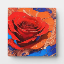 Tablette Abstrakte Rose Fotoplatte