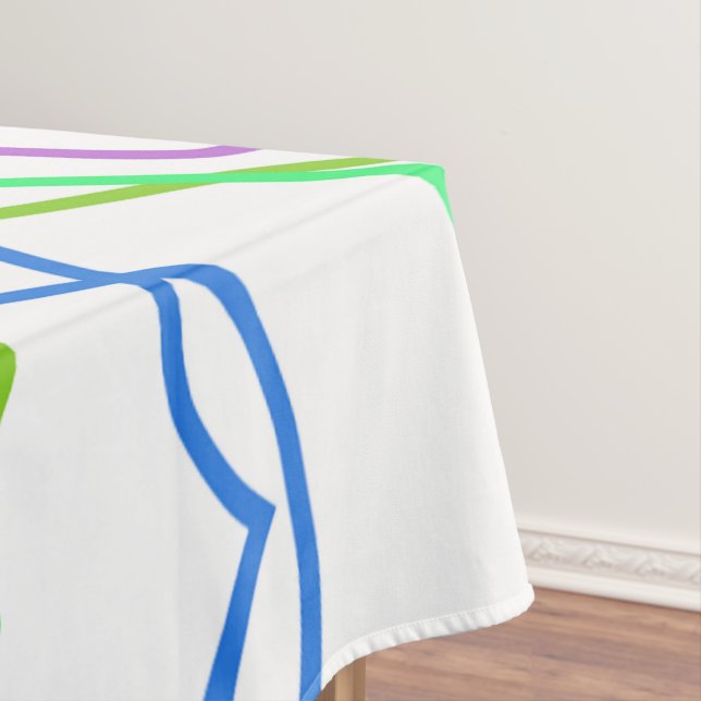 Tablette, Blume des weißen, grünen Kaleidoskops Tischdecke (Beispiel)