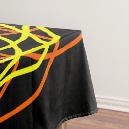 Tablette, Blume Gelborange Kaleidoskop Tischdecke