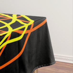 Tablette, Blume Gelborange Kaleidoskop Tischdecke