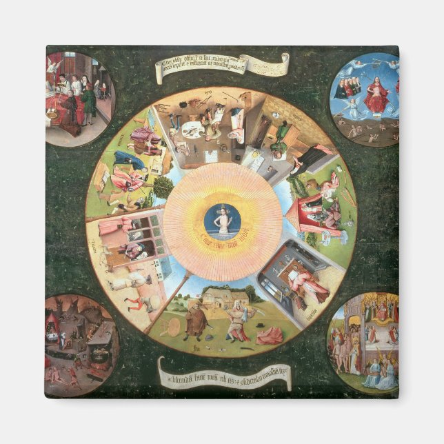 Tablette der sieben Toten Sünden Magnet (Vorne)