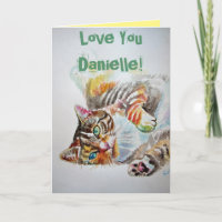 Tablette Katze Niedliche Katzen Liebe Wasserfarben