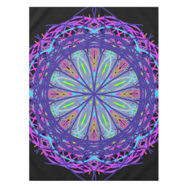 Tablette, Lila Kaleidoskop-Blume Tischdecke
