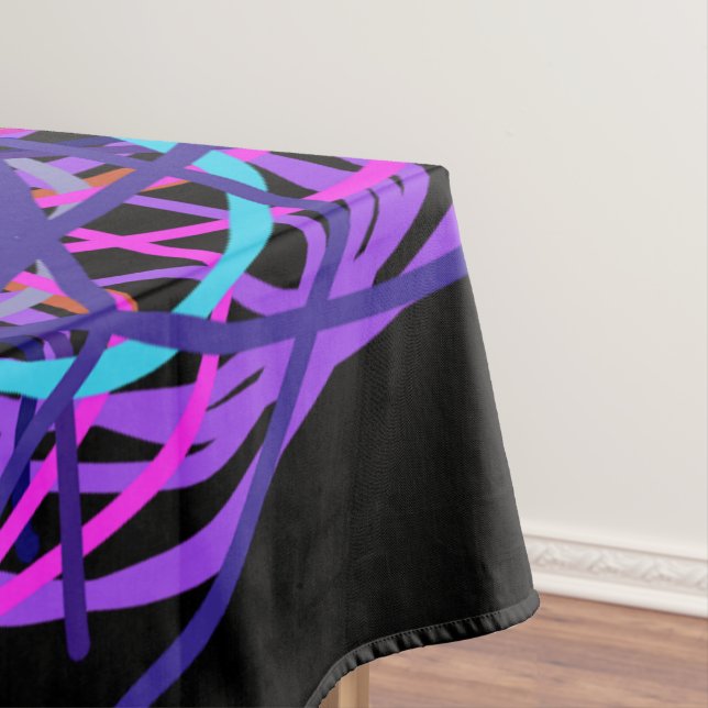 Tablette, Lila Kaleidoskop-Blume Tischdecke (Beispiel)