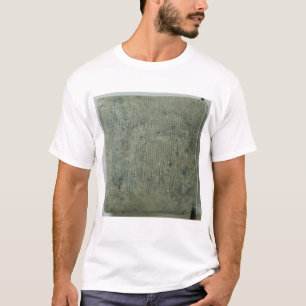 Tablette mit keilförmigem Skript T-Shirt