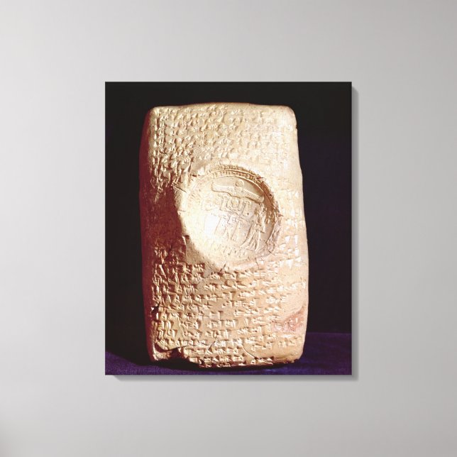 Tablette mit Keilschrift Leinwanddruck (Vorderseite)