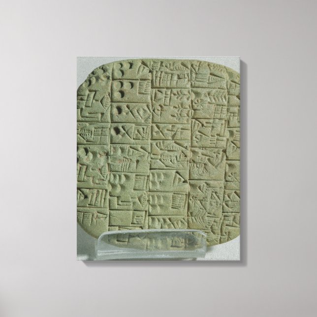 Tablette mit Keilschrift Leinwanddruck (Vorderseite)