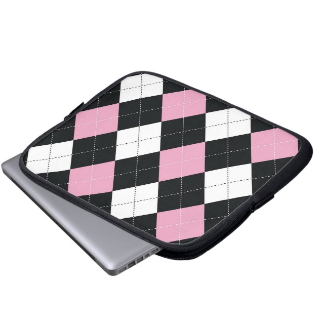 Tablette-u. Laptop-Hülse - Raute QUADRAT - Laptopschutzhülle (Vorne Knopf)