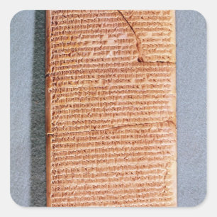 Tablette über die rituellen Opfer Quadratischer Aufkleber