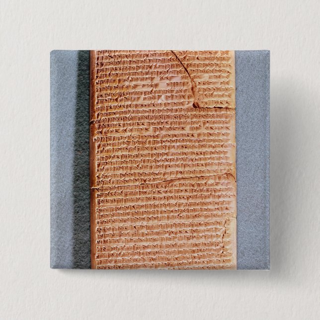 Tablette, welche die Ritualopfer sich bezieht Button (Vorderseite)