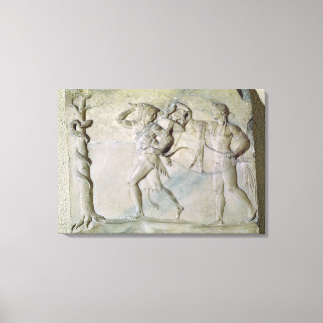 Tablette zur Darstellung von Herkules Leinwanddruck (Vorderseite)