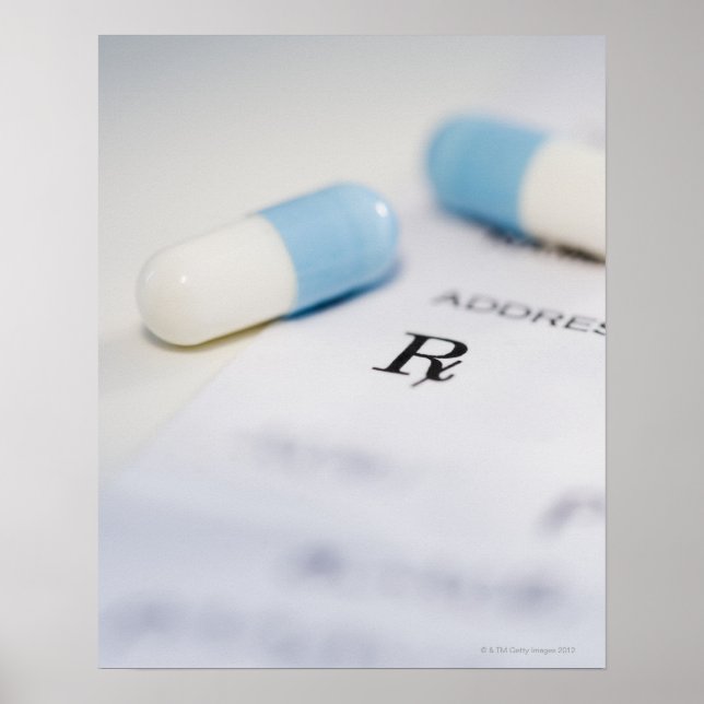 Tabletten auf schriftliche Verschreibung Poster (Vorne)