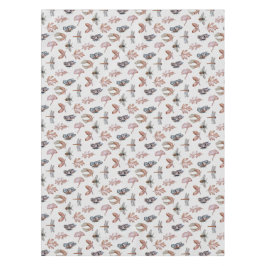 Tablettencreme mit Naturdruck Tischdecke