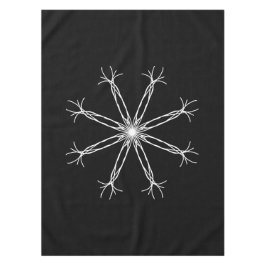 Tablettenfilm, Schwarz/Weiß, Kaleidoskop-Blume Tischdecke