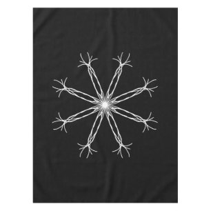 Tablettenfilm, Schwarz/Weiß, Kaleidoskop-Blume Tischdecke