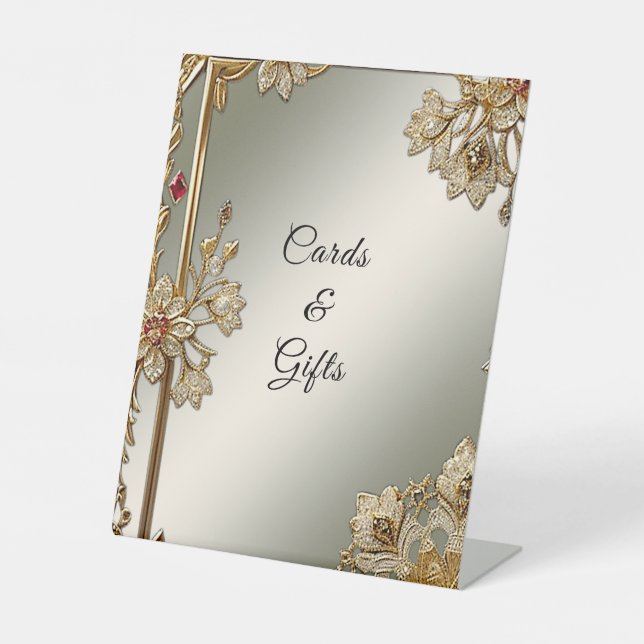 Tablettenschilder mit Verziertem, gelben Rahmen Sockelschild (Vorderseite)