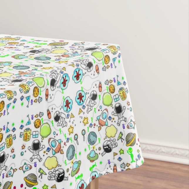 Tablettenspaceships Außerirdischen Sterne Tischdecke (Beispiel)