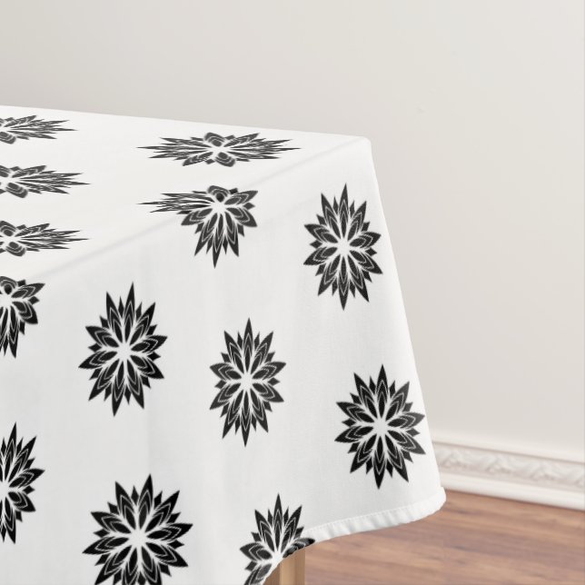 Tabletts "60x84" Schwarze Blüte Tischdecke (Beispiel)
