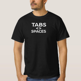 Tabs vs Spaces The Ultimate Developer Funny Debatt T-Shirt