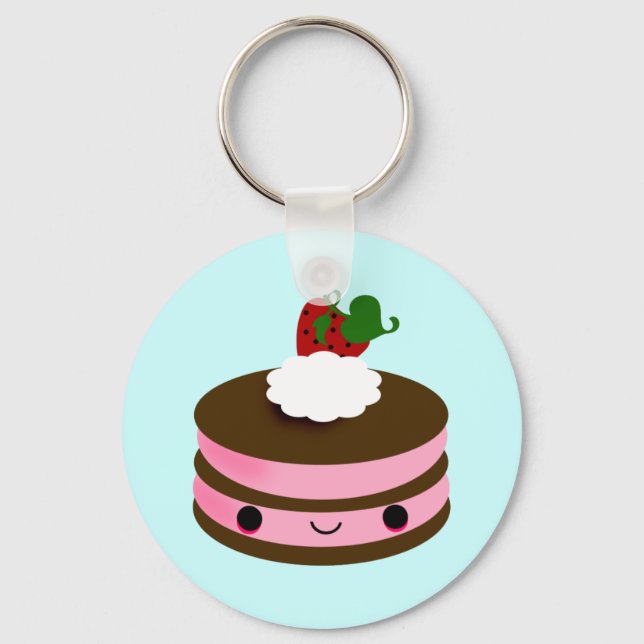 Tabu Japan Cake Line - Rosa Schlüsselanhänger (Vorderseite)