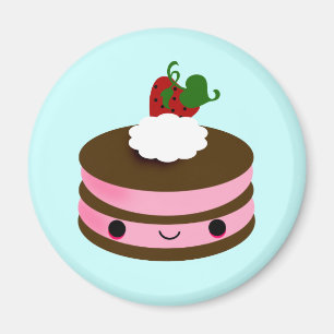 Tabu-Japan-Kuchen-Linie Rosa Magnet