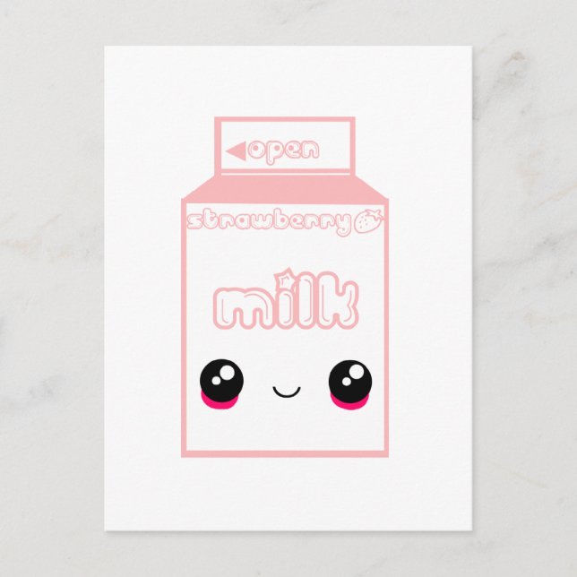 Tabu Japan Milk Line- Erdbeere Postkarte (Vorderseite)