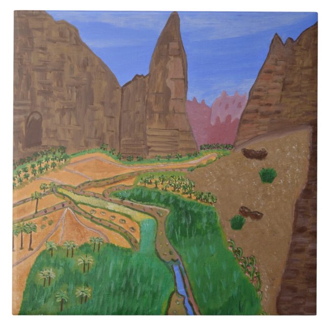 Tabuk, Saudi-Arabien, Keramik Fliese (Vorderseite)