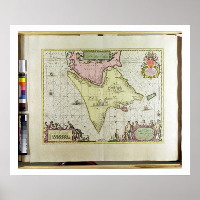 Tabula Magellanica, Quatierrae del Fuego, Platte 1 Poster (Vorne)