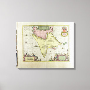 Tabula Magellanica, Quatierrae Del Fuego, Platte Leinwanddruck