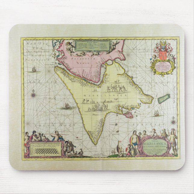 Tabula Magellanica, Quatierrae Del Fuego, Platte Mousepad (Vorne)