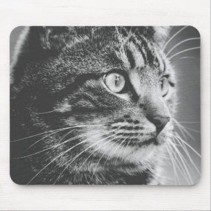Tabulatorprofil Große Augen Schwarz und Weiß Mousepad