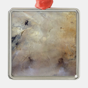 Tabun-Khara-Erz-Massengut-Öl Ornament Aus Metall