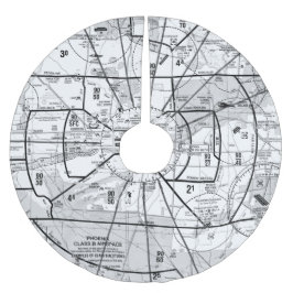 TAC-Diagramm für den Flughafen Phoenix Polyester Weihnachtsbaumdecke