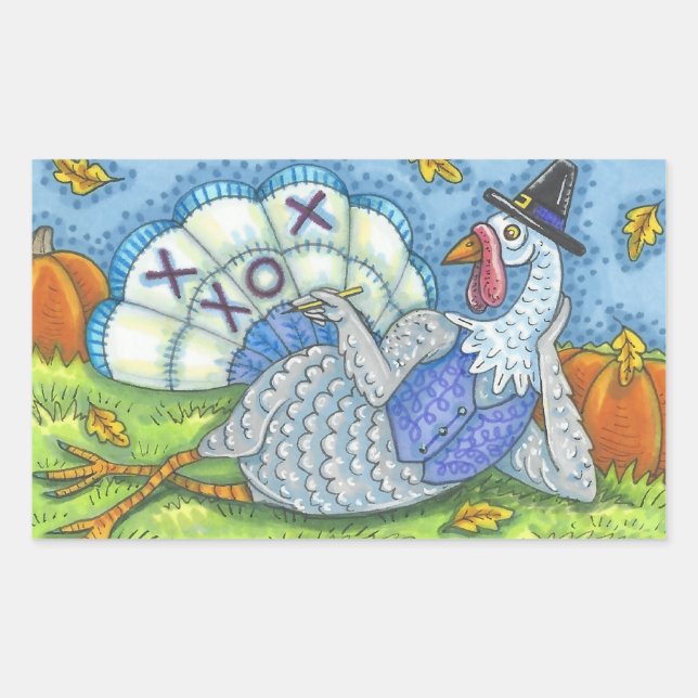 TAC FÜR DIE TÜRKEI, ERNTEDANK-STICKER RECHTECKIGER AUFKLEBER (Vorderseite)