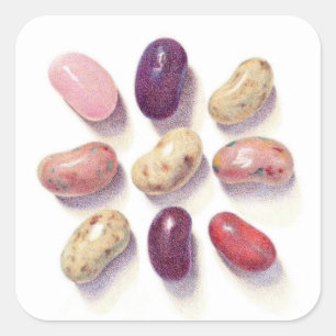 TAC FÜR JELLY BEANS QUADRATISCHER AUFKLEBER