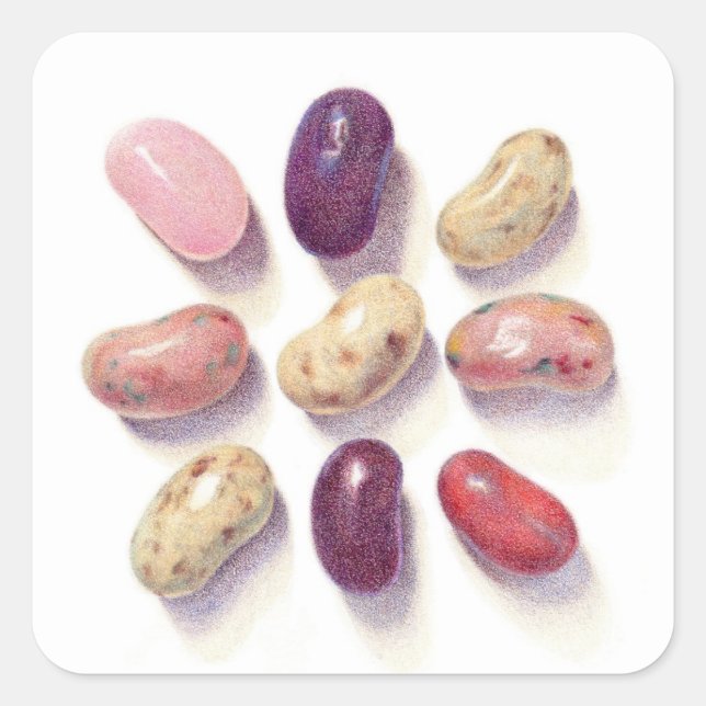 TAC FÜR JELLY BEANS Small Square Stickers (Vorderseite)
