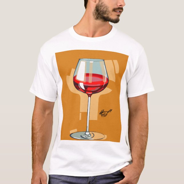 taça com vinho tinto T-Shirt (Vorderseite)