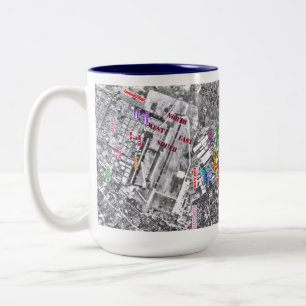 Tachikawa-Flughafen Japan niedriges Map~C-124 Zweifarbige Tasse