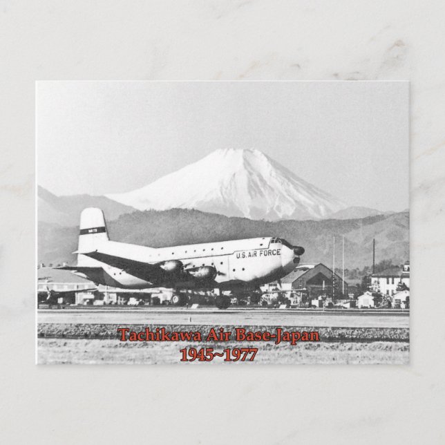 Tachikawa-Luftstützpunkt Japan 1945-1977 Postkarte (Vorderseite)