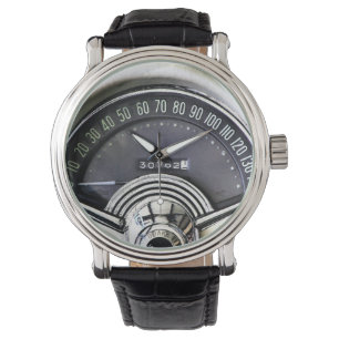 Tachometer des klassischen Sportwagens von 1957 Armbanduhr