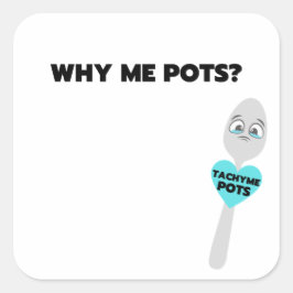 Tachy Me Spoon Fett-Aufkleber Quadratischer Aufkleber