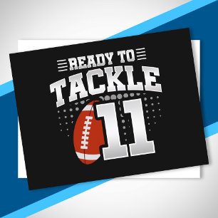 Tackle 11. Geburtstag 11 Jahre Paare Jubiläum Postkarte