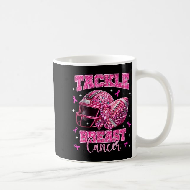 Tackle Breast Cancer Awareness American Football N Kaffeetasse (Rechts)
