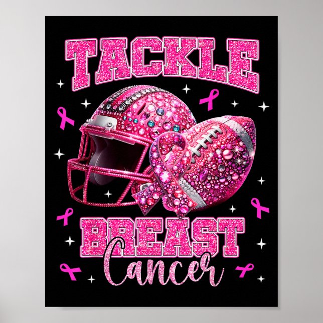 Tackle Breast Cancer Awareness American Football N Poster (Vorne)