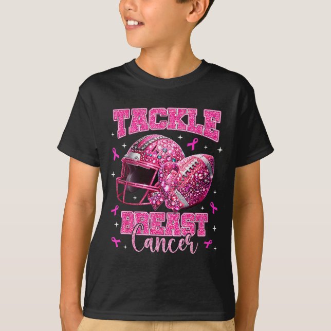 Tackle Breast Cancer Awareness American Football N T-Shirt (Vorderseite)